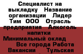 Специалист на выкладку › Название организации ­ Лидер Тим, ООО › Отрасль предприятия ­ Алкоголь, напитки › Минимальный оклад ­ 27 600 - Все города Работа » Вакансии   . Тульская обл.